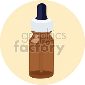 medication dropper bottle on yellow background