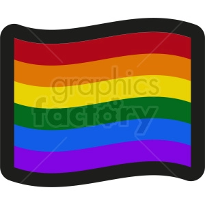The image is of a stylized rainbow flag with a wavy design, which is often recognized as the symbol of LGBT pride and related social movements.