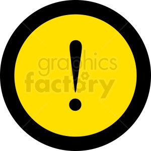 circle warning sign vector