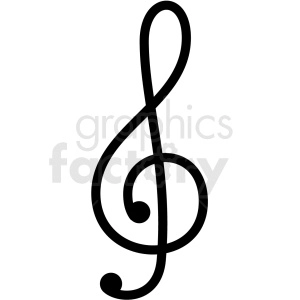 treble clef vector clipart