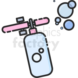 cartoon bubble gun vector clipart