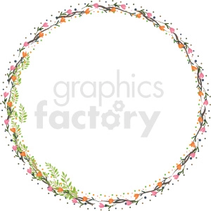 floral border frame vector clipart