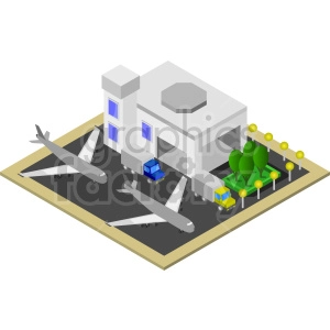 isometric airport graphic