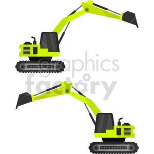 excavator bundle vector clipart