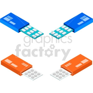 pills bundle vector graphic