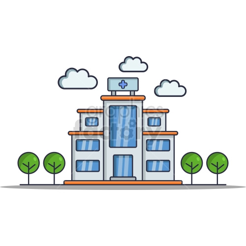 medical building vector clipart