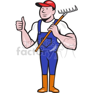 gardener rake thumbs up shape