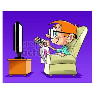 image of boy watching tv nino con control remoto