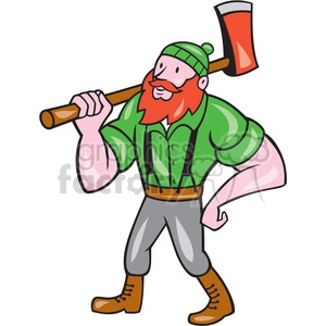 paul bunyan carrying an axe