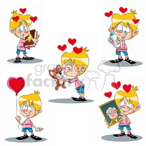 bryce the cartoon character clip art image set