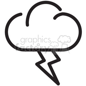 weather lightning vector icon