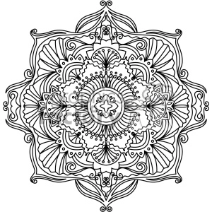 mandala geometric vector design 005