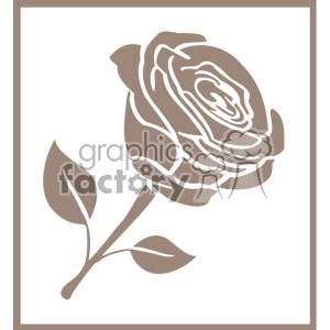 outline of rose svg cut file