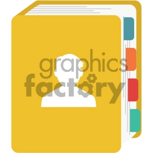 contact book vector flat icon