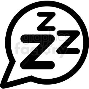 sleep bubble left icon