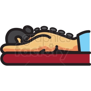 hot stone massage vector icon clipart