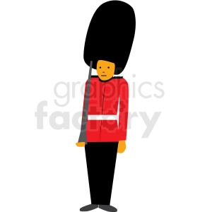 cartoon queens guard vector clipart