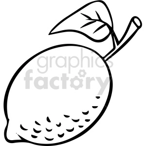 black and white lemon clipart