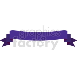 purple curved up ribbon design vector clipart