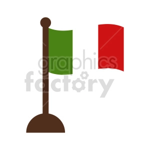 italy waving flag vector clipart