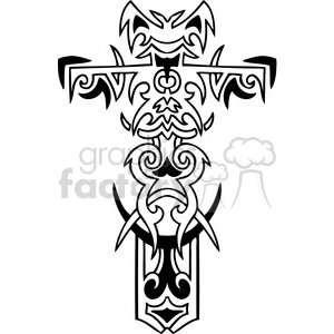 cross clip art tattoo illustrations 037