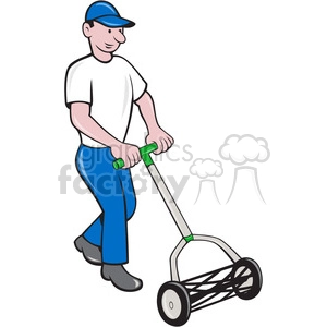 gardener cutting grass