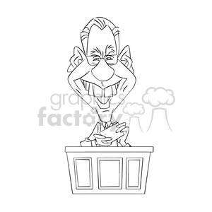 david letterman celebrity cartoon character black white