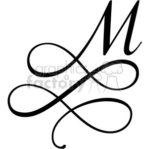 The clipart image shows a monogram letter 