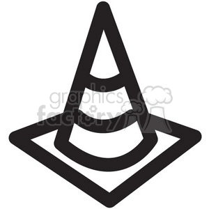 construction cone vector icon