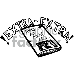 extra extra newspaper 007 bw