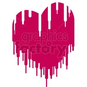 melted heart vector design