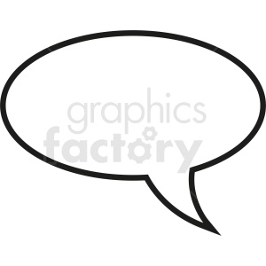 speech bubble outline no background