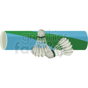 badminton shuttlecock set vector clipart