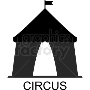 circus tent with label