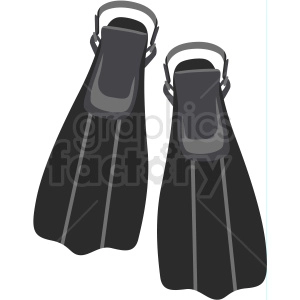 scuba flippers vector clipart