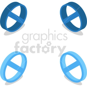 isometric ban cancel symbol vector icon clipart 3