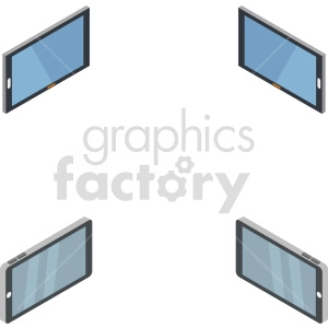 isometric smart device vector icon clipart