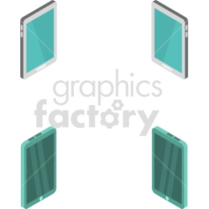 isometric smart device vector icon clipart 2