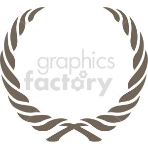 swivel laurel wreath design vector clipart