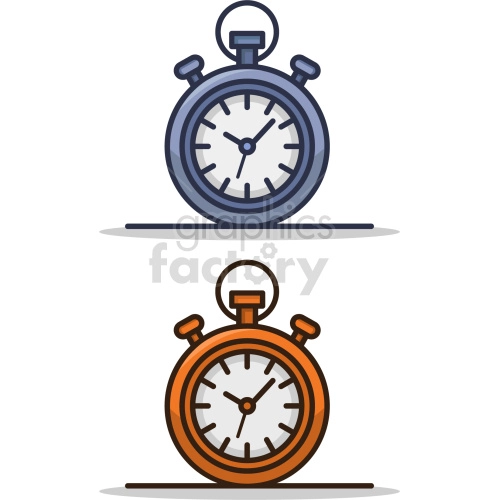 stopwatch vector clipart set