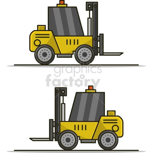 forklift vector clipart bundle