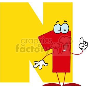 2758-Funny-Cartoon-Alphabet-N