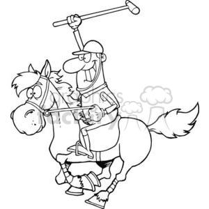 cartoon Polo player