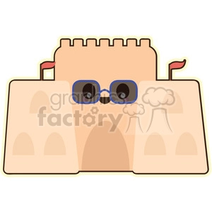 Sandcastle vector clip art image