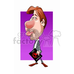 vector david duchovny cartoon character