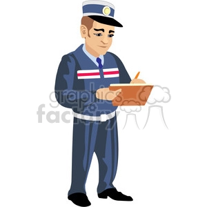 police officer writing a ticket