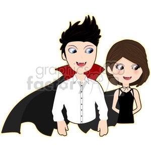 Vampire Pair cartoon character vector image