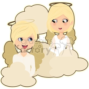 Angels cartoon character vector image