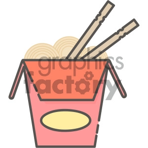 noodle box vector royalty free icon art