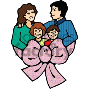 cartoon family vector art